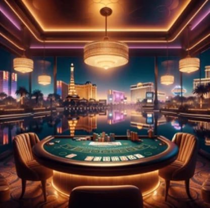 Studio dealer langsung Dragon Tiger di platform ugslot dengan meja hijau dan kartu yang terbuka